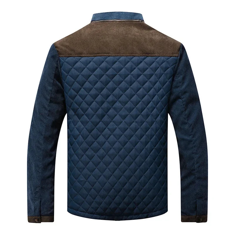 Men's stylish gray winter coat. Warm outerwear for cold weather, perfect for everyday casual wear & versatile men's fashion.