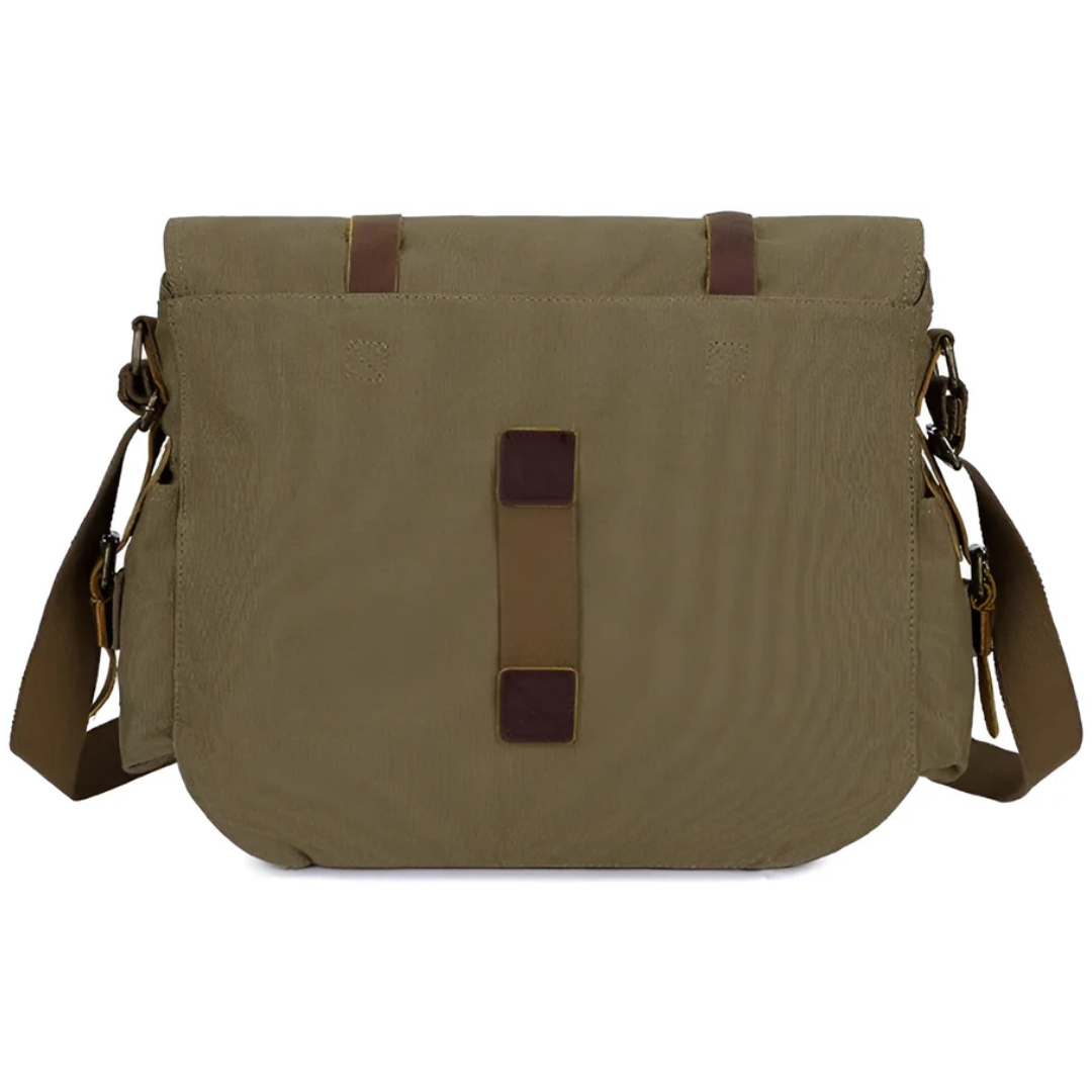 Rugged canvas men's crossbody bag, ideal for travel, adventure, daily carry & men's accessories.