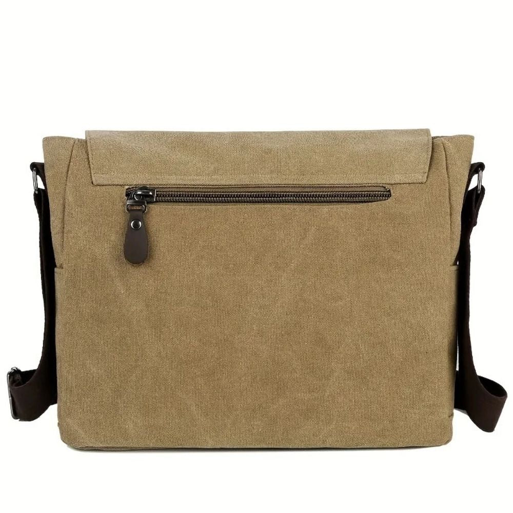 Stylish men's canvas satchel bag. Crossbody messenger, perfect for everyday use & work.