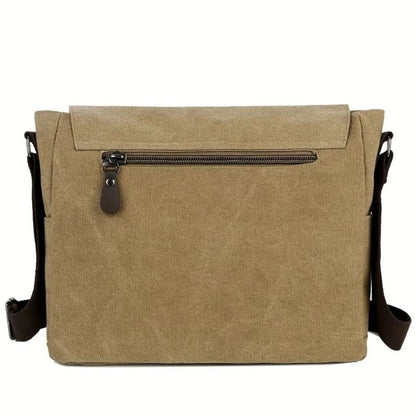Stylish men's canvas satchel bag. Crossbody messenger, perfect for everyday use & work.