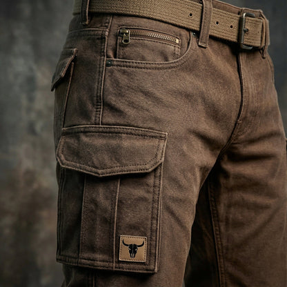 Functional men's insulated utility cargo pants, durable and comfortable for everyday wear & tough outdoor work.
