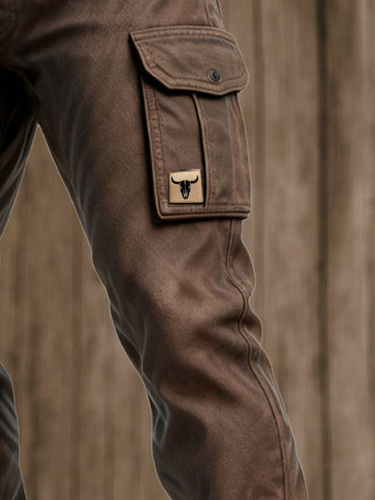 Men's durable insulated utility pants, perfect for outdoor work & everyday comfort. Heavy-duty cargo pockets.
