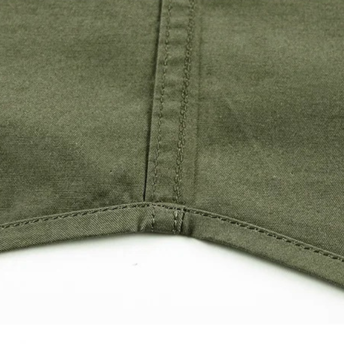 Men's durable mint green cotton short sleeve work shirt, versatile for outdoor & utility.