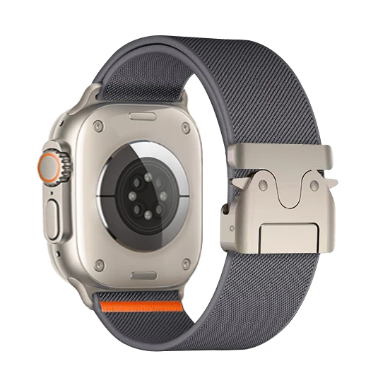 Men's durable nylon sport band for smartwatches, water-resistant and comfortable for active men.