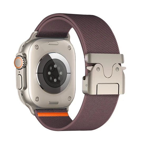 Water-resistant men's nylon smartwatch band, ideal for fitness and outdoor activities.