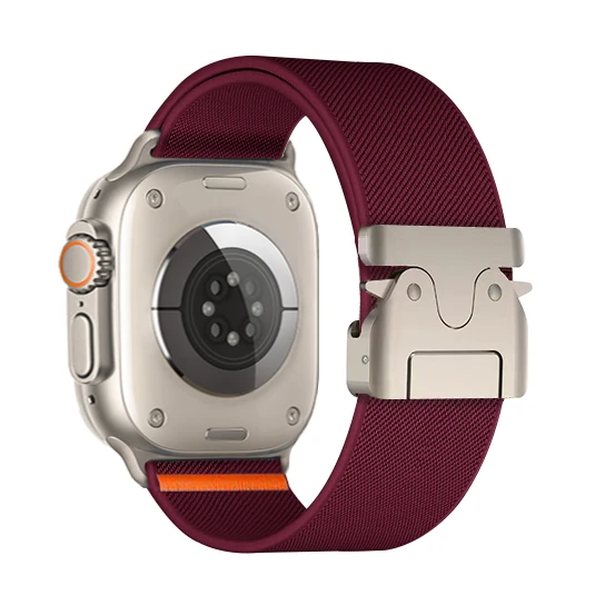 Sporty men's nylon watch strap, durable and breathable design for active users.