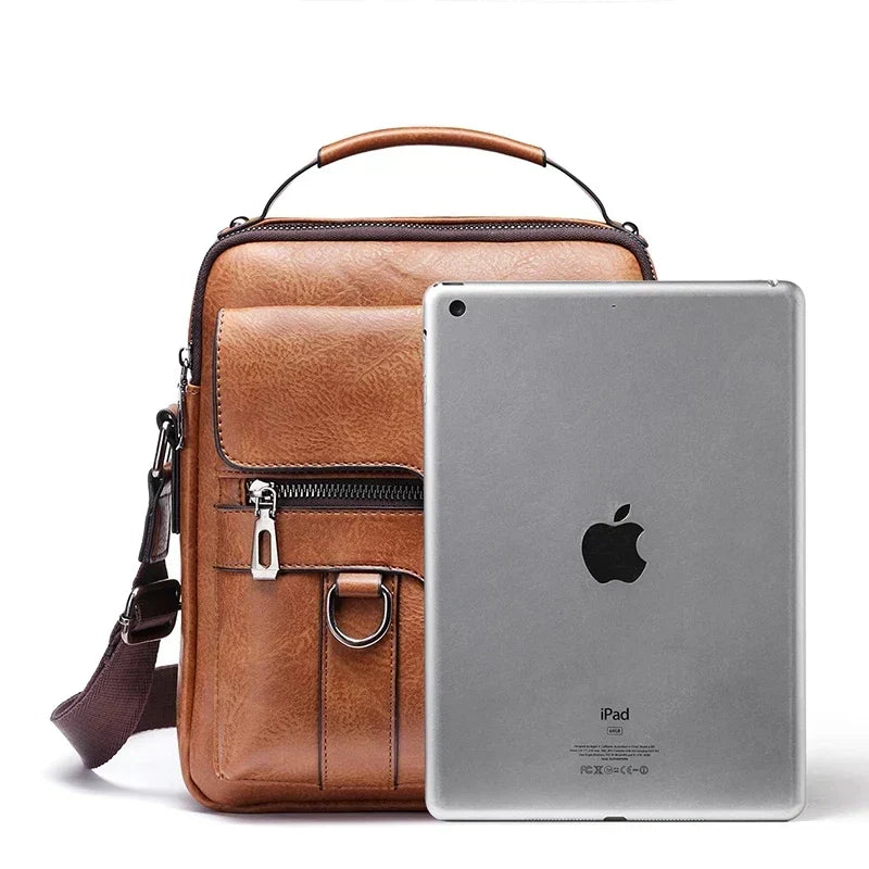 Durable men's shoulder bag, perfect for daily use, travel, or as a work bag. Adjustable strap for comfort.