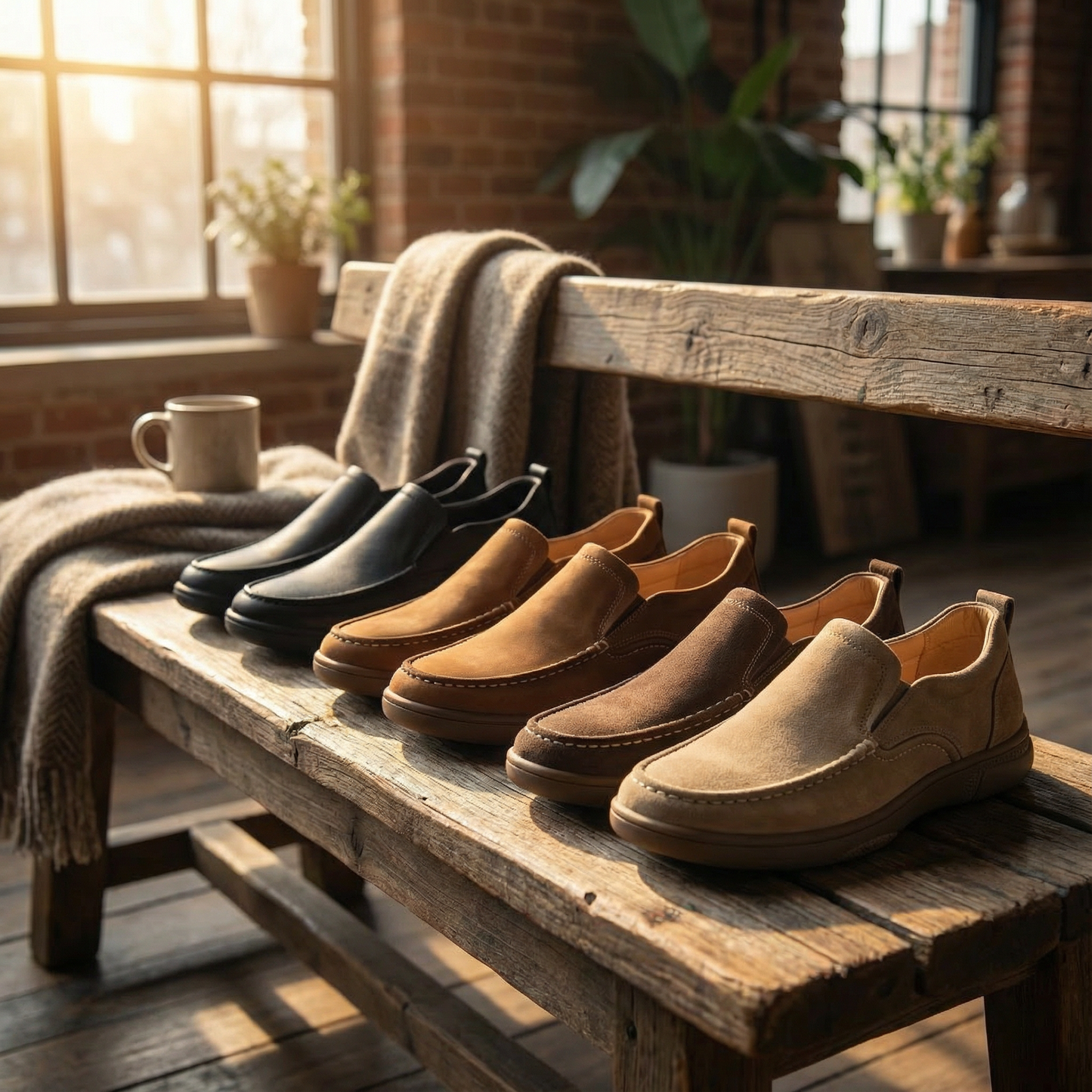 Fashionable & durable men's slip-on loafers, essential for comfortable everyday style.