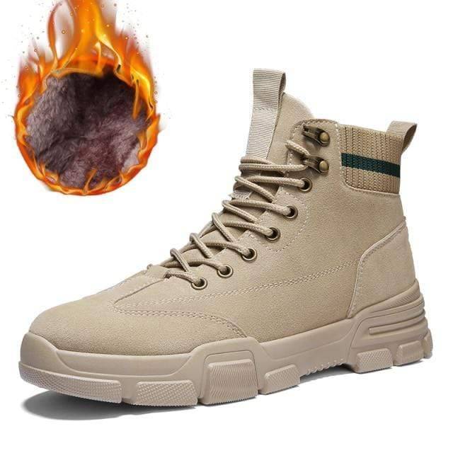 High-top men's tactical footwear, comfortable and durable, suitable as motorcycle or hiking boots.