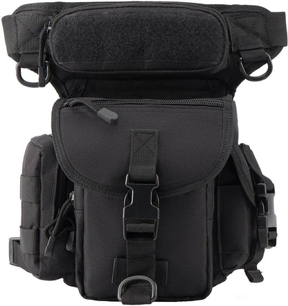 Hands-free men's outdoor drop leg bag, featuring tactical durability and multi-pockets.