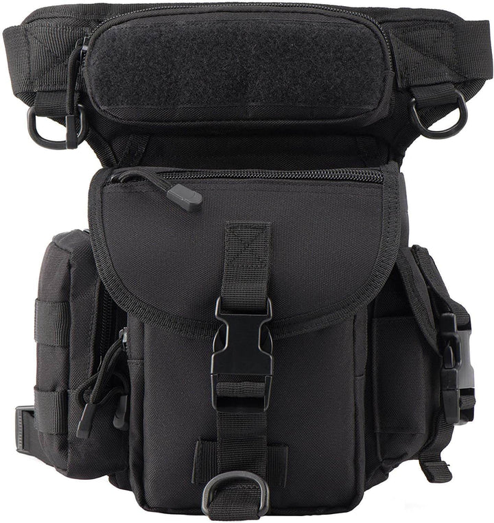 Hands-free men's outdoor drop leg bag, featuring tactical durability and multi-pockets.