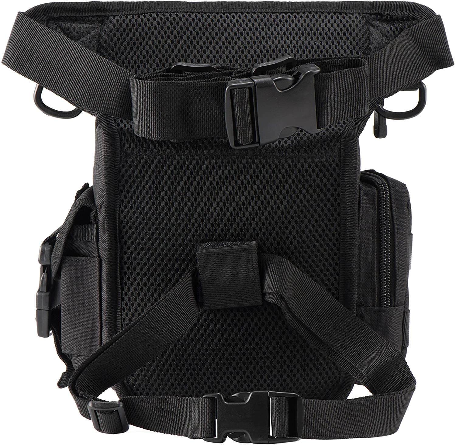 Tactical utility drop leg bag for men, durable construction and water-resistant fabric.