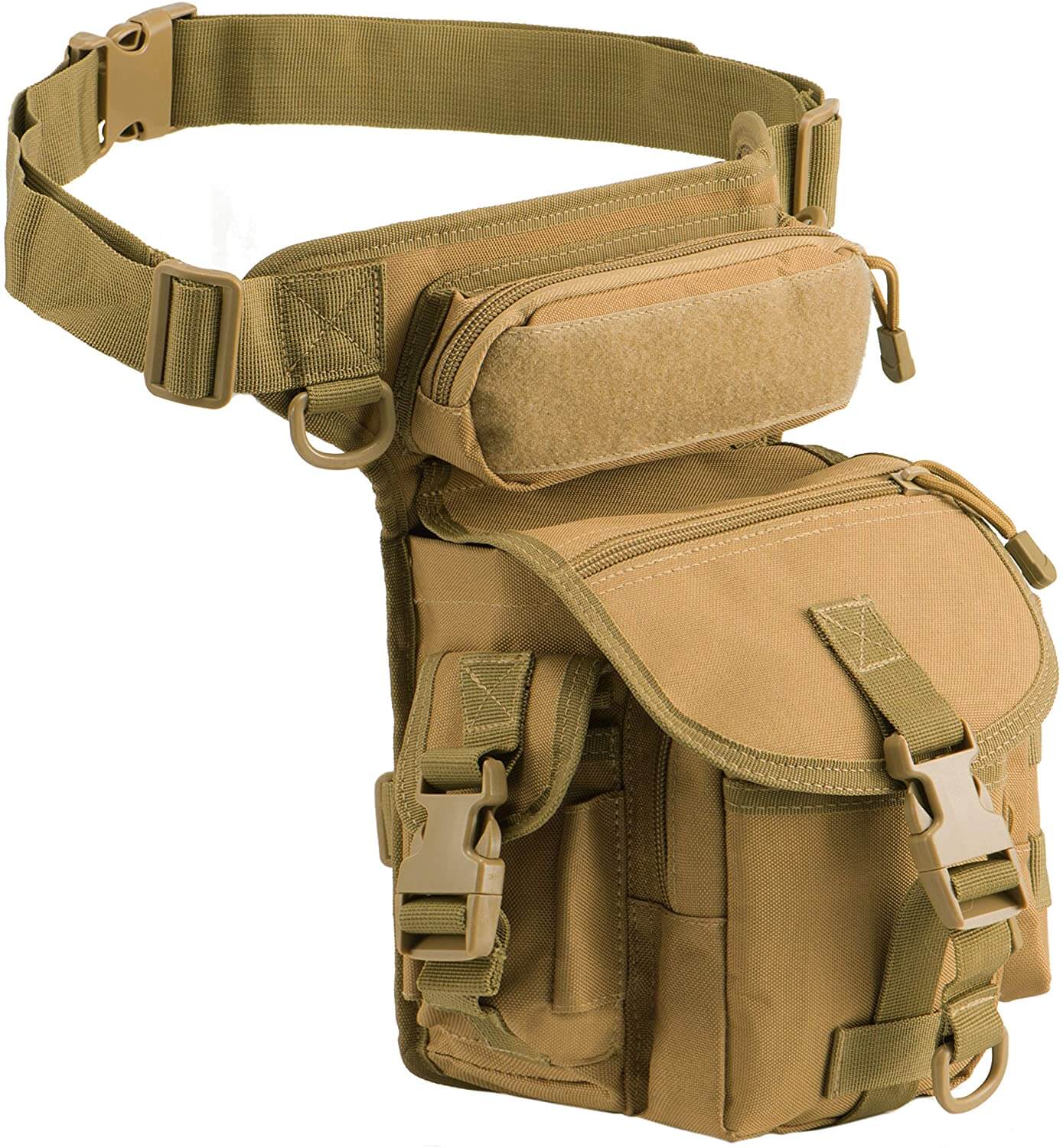 Rugged men's tactical utility leg bag, water-resistant & durable for any adventure.