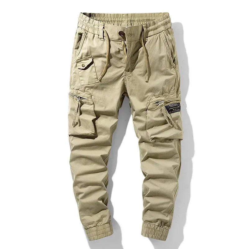 Men's durable utility cargo pants with secure multi-pockets, ideal for work, casual wear, and outdoor activities.
