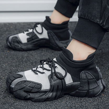 Lightweight men's hybrid athletic sneakers, sock collar, urban style for everyday wear.