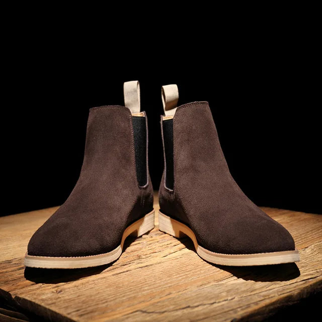 Comfortable men's easy slip-on Chelsea boots. Versatile ankle footwear perfect for casual, dress, and everyday style.
