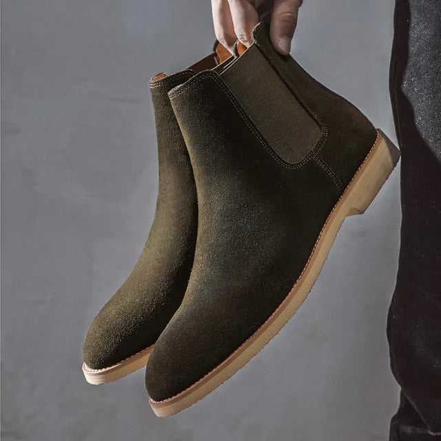 Fashionable men's slip-on Chelsea boots. Effortless comfort & versatile style for casual outings or formal events.