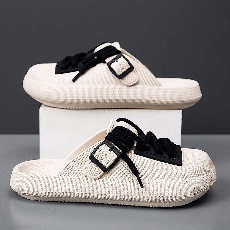 Stylish casual men's Eclipse slip-on clogs with laces. Everyday comfort shoes for summer.