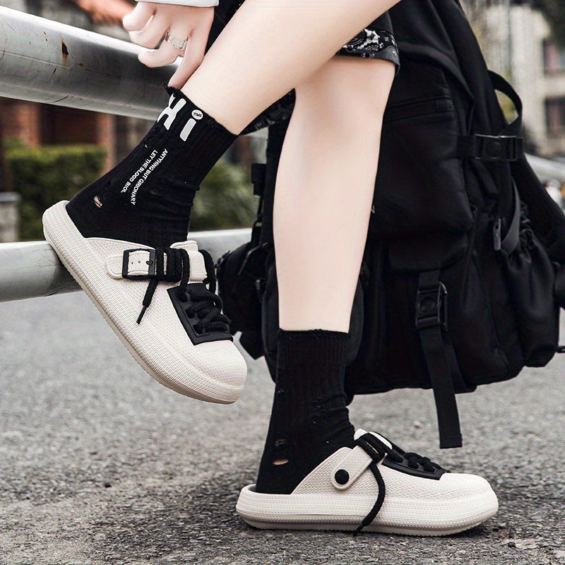 Side view of Men's Eclipse Laced Clogs, showcasing adjustable fit & lightweight design. Everyday comfort.