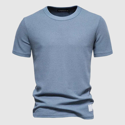 Men's Effortless Breeze Tee, a comfortable short sleeve casual top for versatile everyday wear.