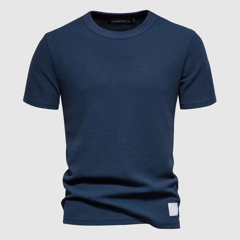 Effortless Breeze Men's Tee, a soft & comfortable short sleeve shirt for a modern, relaxed style.