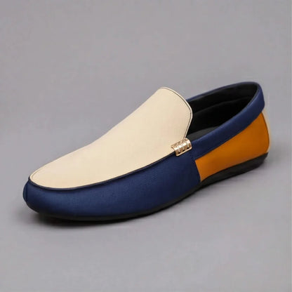 Summer ready men's slip-on loafers. Cushioned support, comfortable casual footwear for warm days.