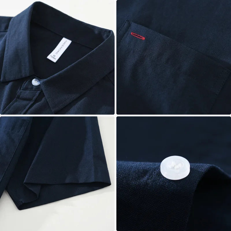 Men's Effortless Summer Shirt, short sleeve, relaxed fit button-up, lightweight for casual warm days.