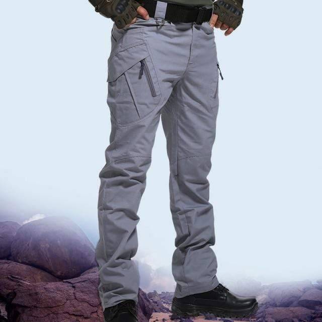 Men's outdoor wear camouflage cargo pants, comfortable elastic waistband details