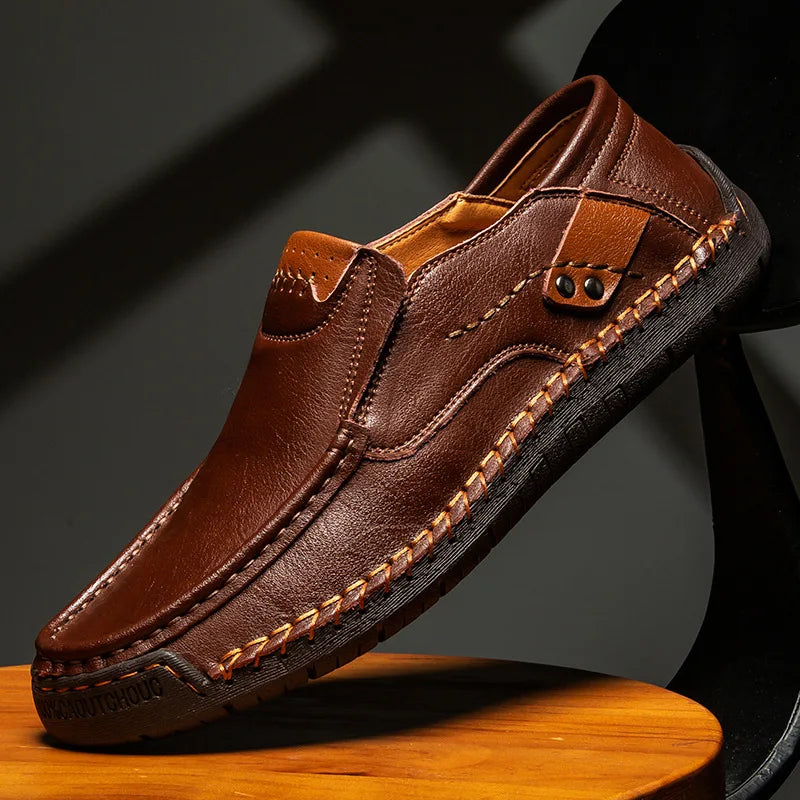 Comfortable men's slip-on loafers, ideal for everyday wear or dressing up. Stylish & versatile men's footwear.