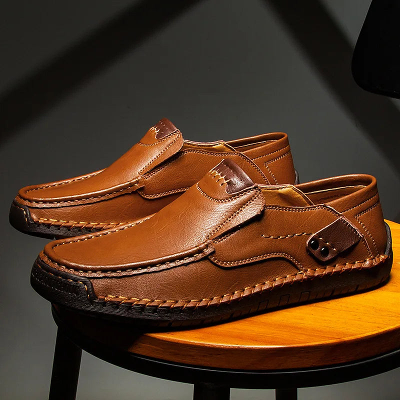 Mens slip-on loafers for effortless style. Elegant & comfortable dress shoes, perfect everyday casual footwear for men.