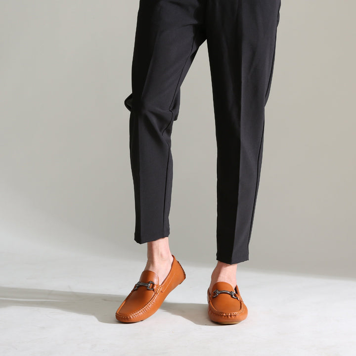 Easy slip-on black formal loafers for men, offering both elegant style and supreme comfort for busy professionals.