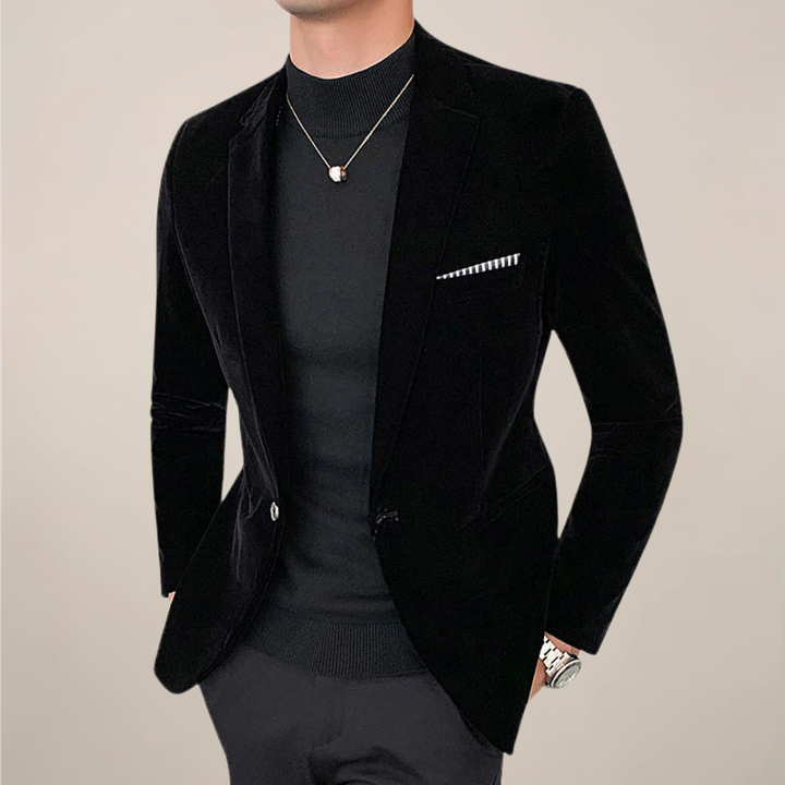 Men's elegant formal blazer, tailored for special occasions. Perfect sophisticated eveningwear.