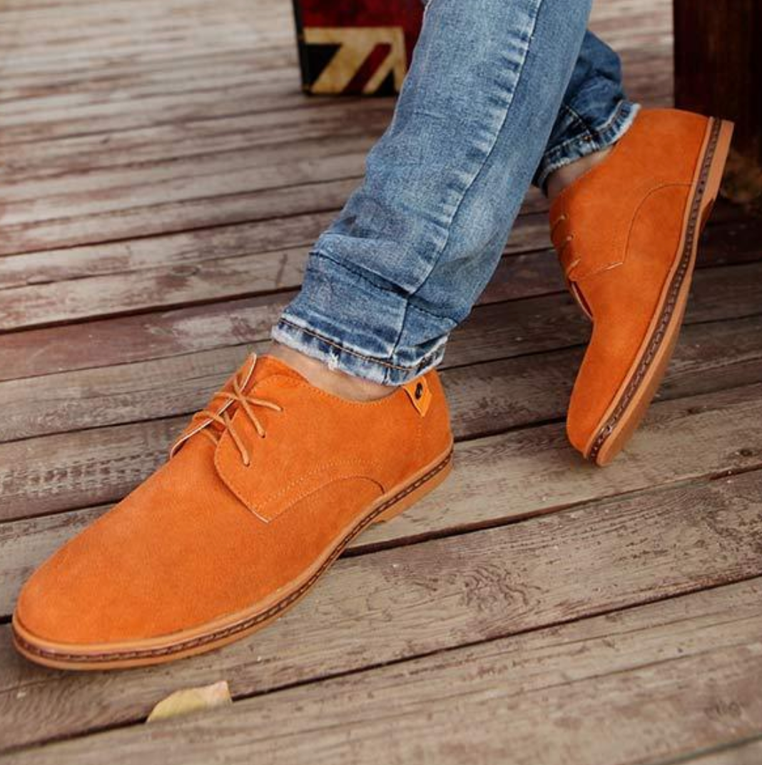 Everyday elegant men's Derby shoes, lace-up design for smart casual and formal versatile fashion.