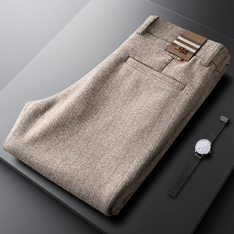 Classic fit men's tailored pants, perfect for formal, business casual, or elegant wear.