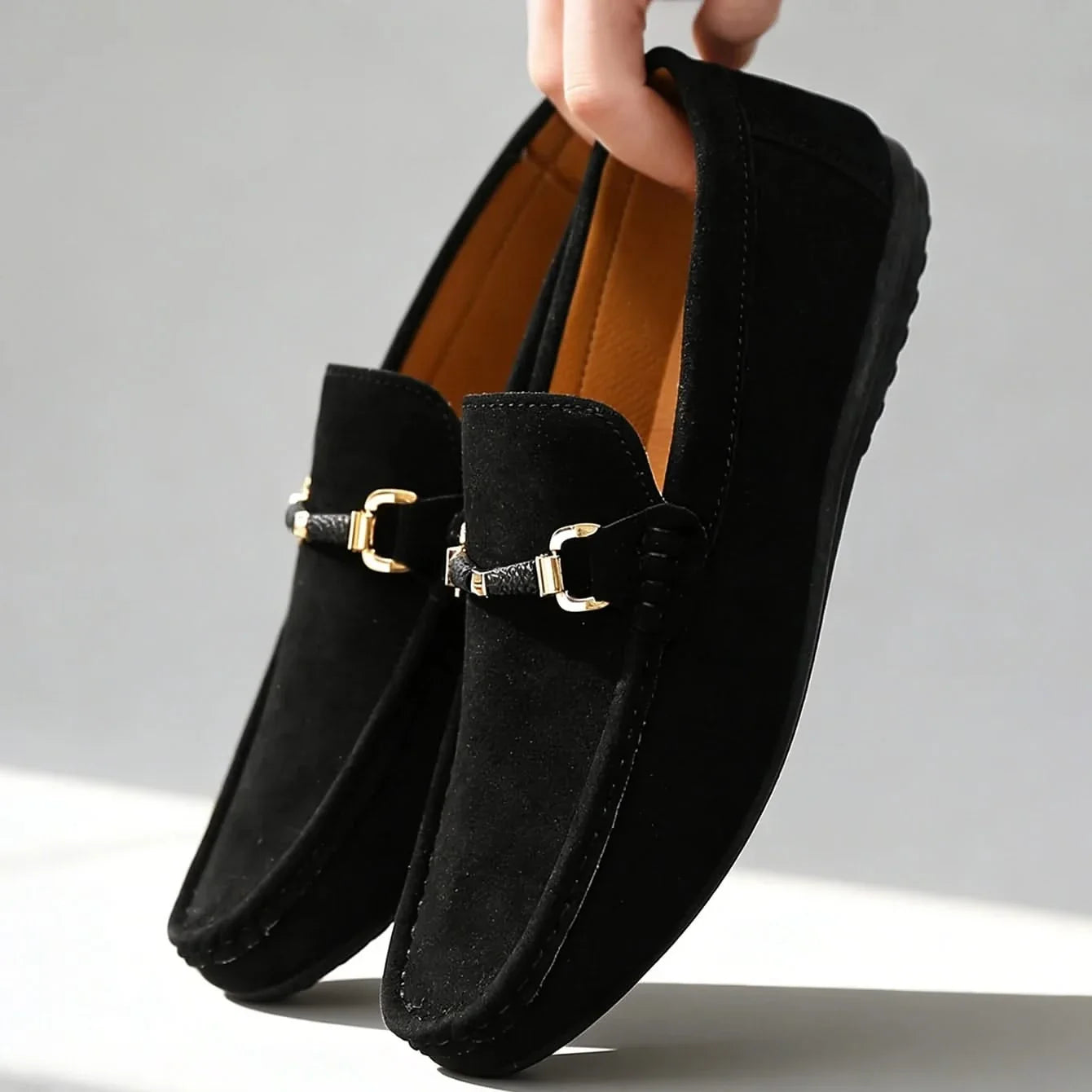 Sophisticated men's slip-on loafers, designed for all-day comfort and effortless men's fashion.