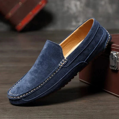 Classic men's slip-on dress loafers, offering elegance & comfort for office or smart casual wear.