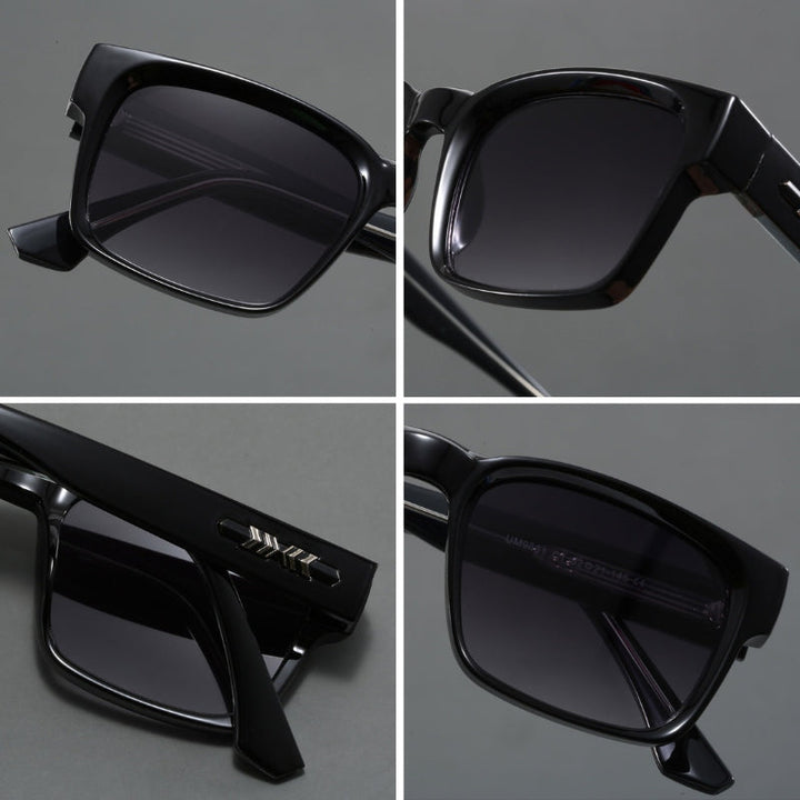 Elegant men's sunglasses, UV400 protection. Durable anti-glare gradient lenses for masculine style and eye protection.