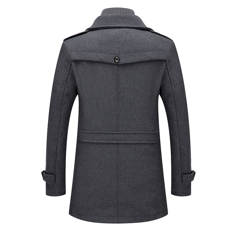 Men's two-piece winter coat system, offering adaptable layered warmth and elegant style.