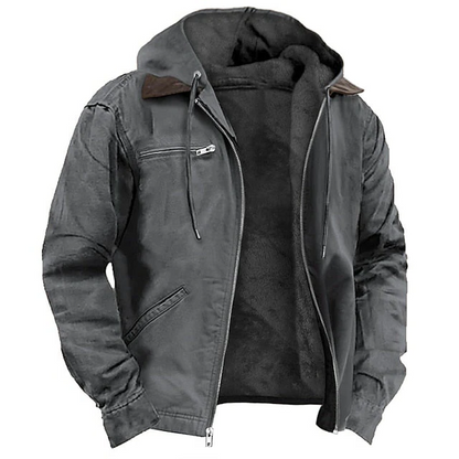 Classic men's elegant winter jacket. Warm, stylish, everyday outerwear for cold weather.