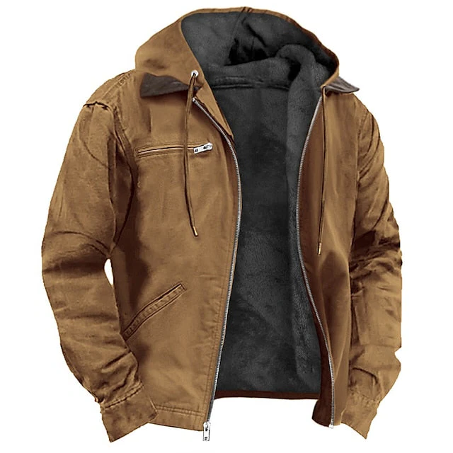 Stylish men's elegant winter coat, perfect for cold weather. Warm, casual, and classic everyday wear.