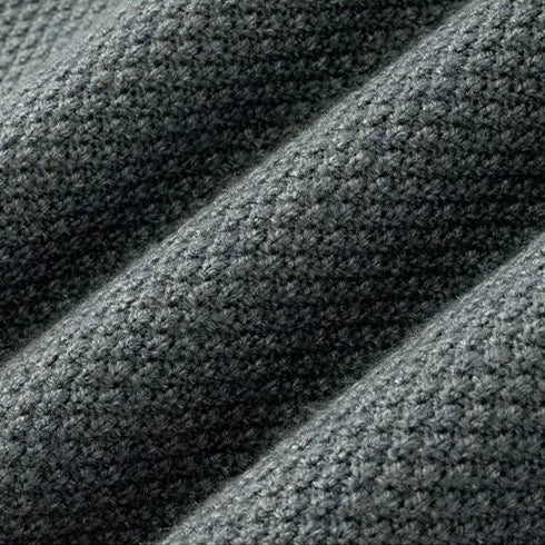 Premium men's jacquard mock neck sweater, offering elegant texture and smart casual winter comfort.
