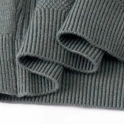 Sophisticated men's mock neck sweater featuring an intricate jacquard knit for polished winter style.