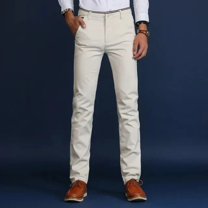 Men's Elite Slim Fit Dress Pants, tailored for a sharp, modern professional look.