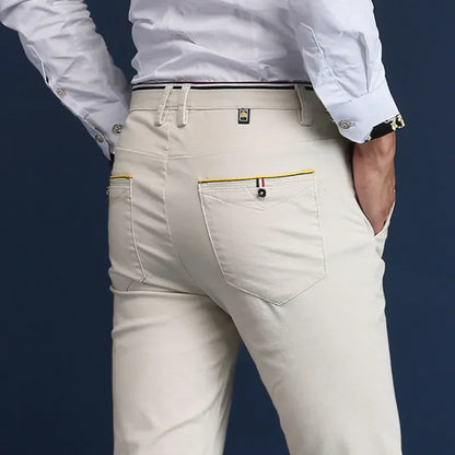 Men's Slim Fit Stretch Dress Pants, offering comfort and wrinkle resistance for office & formal wear.