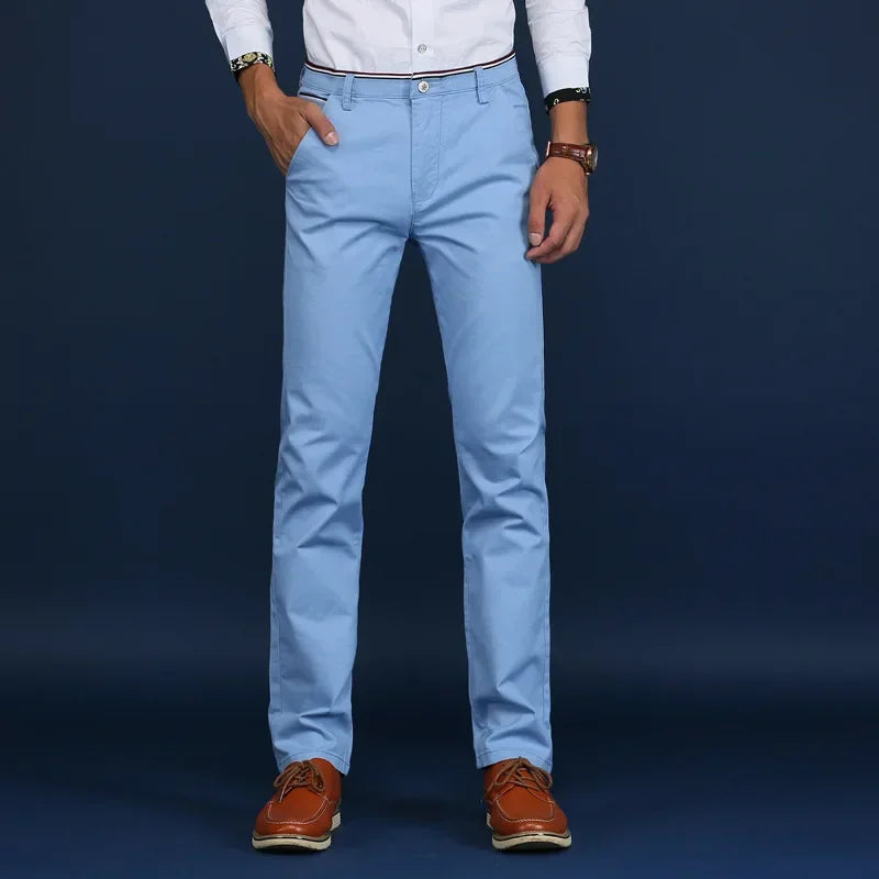 Tailored Men's Slim Fit Dress Pants in classic color, showcasing premium fabric & professional finish.