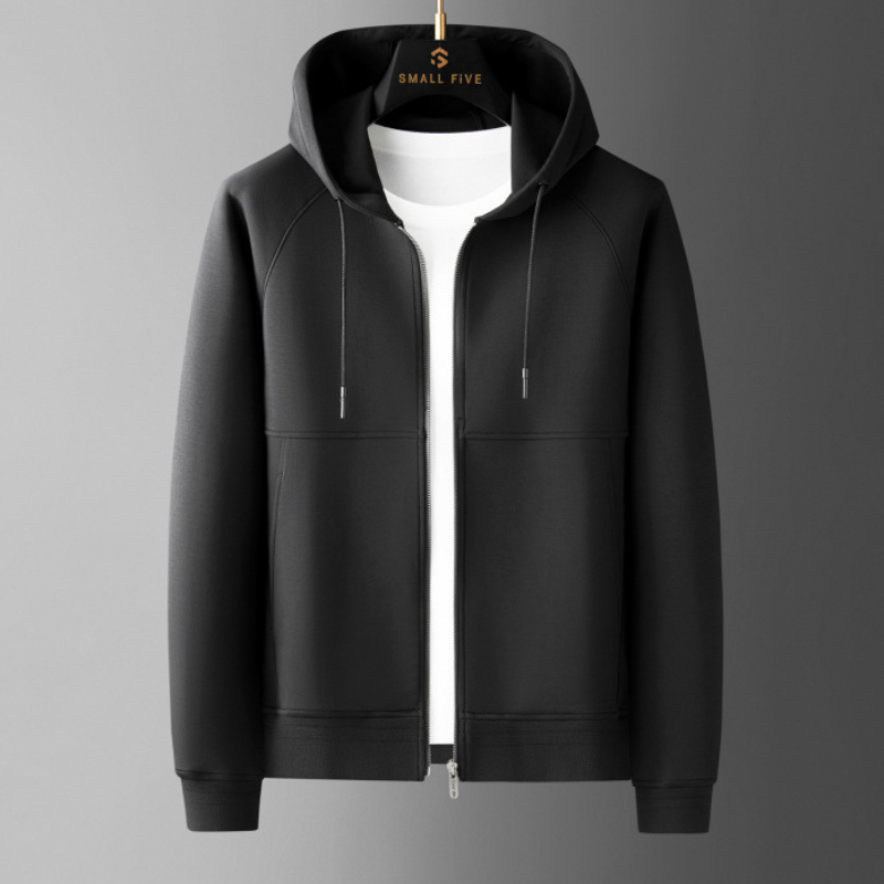 Black men's elite tracksuit set, combining ultimate comfort with sleek athletic style & casual wear.
