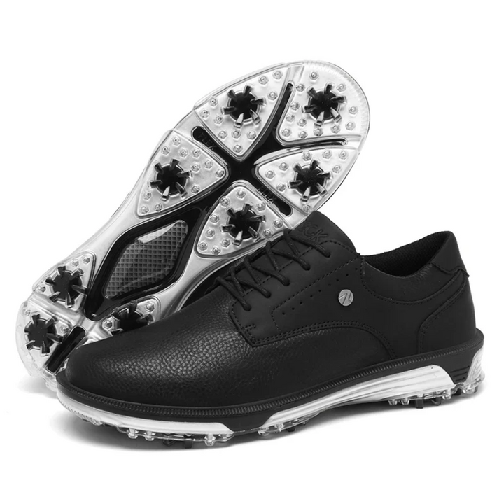 Close-up of Men's Elston Golf Shoes, showcasing premium materials and superior grip for enhanced course stability.