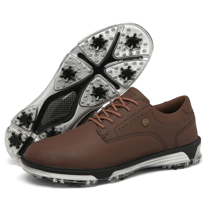Full view of Men's Elston performance golf shoes, a limited edition design offering stability and comfort for men.