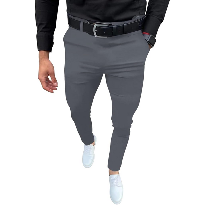 Active men's slim fit stretch pants, perfect for movement, leisure, and contemporary style.