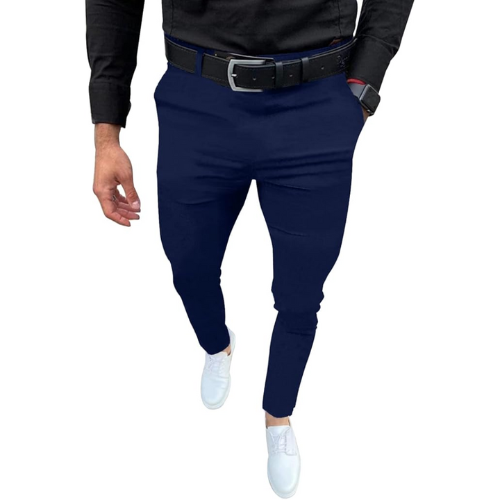 Stylish slim fit men's trousers, a modern staple for any fashion-conscious wardrobe.